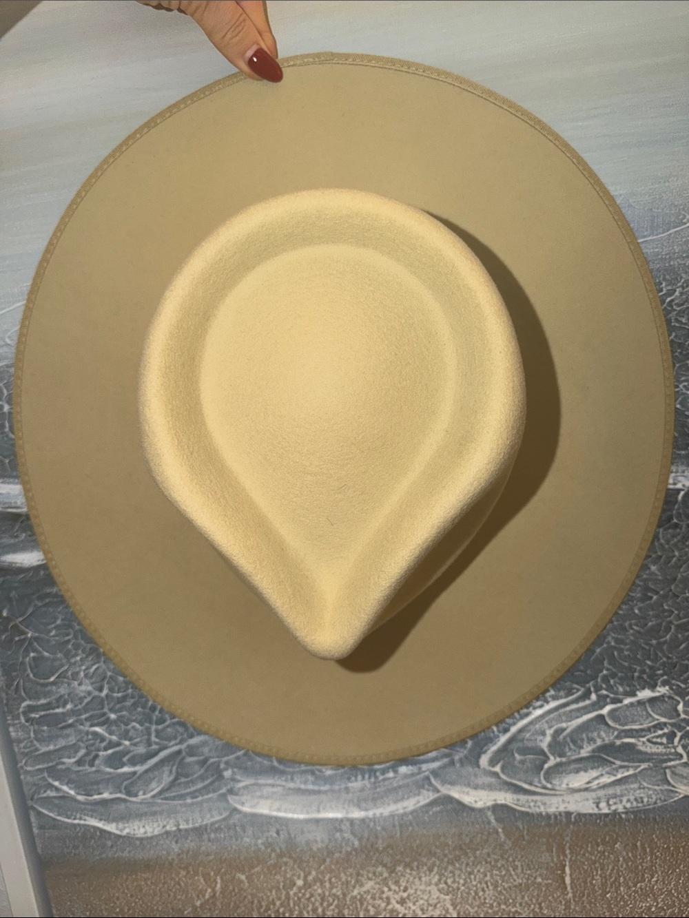 Lack of Color Pistachio Rancher Hat Wide Brim Felt Fedora Sz. M 57 cm Like New - Picture 4 of 11